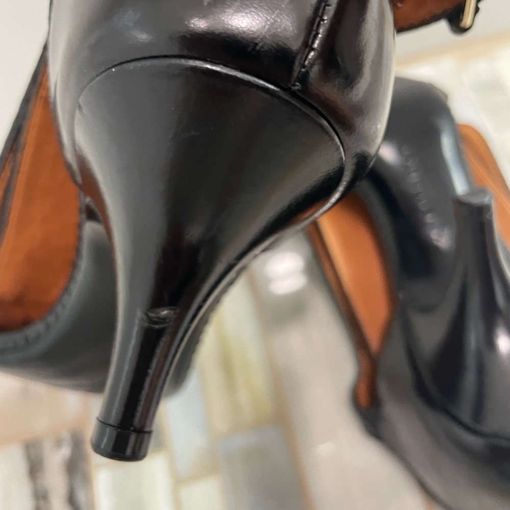 Givenchy Black Snake-Embossed Python Leather Ankle Strap Heels – EU 37 / US 7 - Picture 13 of 16